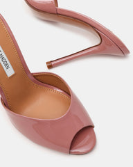 PRIYA Dark Blush Patent Mule Women's Heel | Steve Madden on Sale