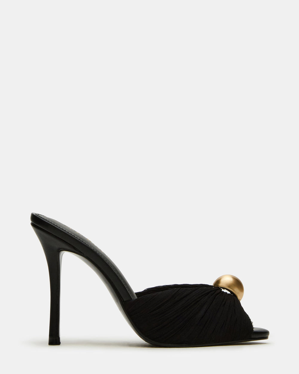 PRIYA Black/Gold Mule Women's Heel | Steve Madden US