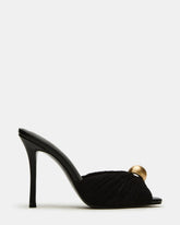 PRIYA Black/Gold Mule Women's Heel | Steve Madden US