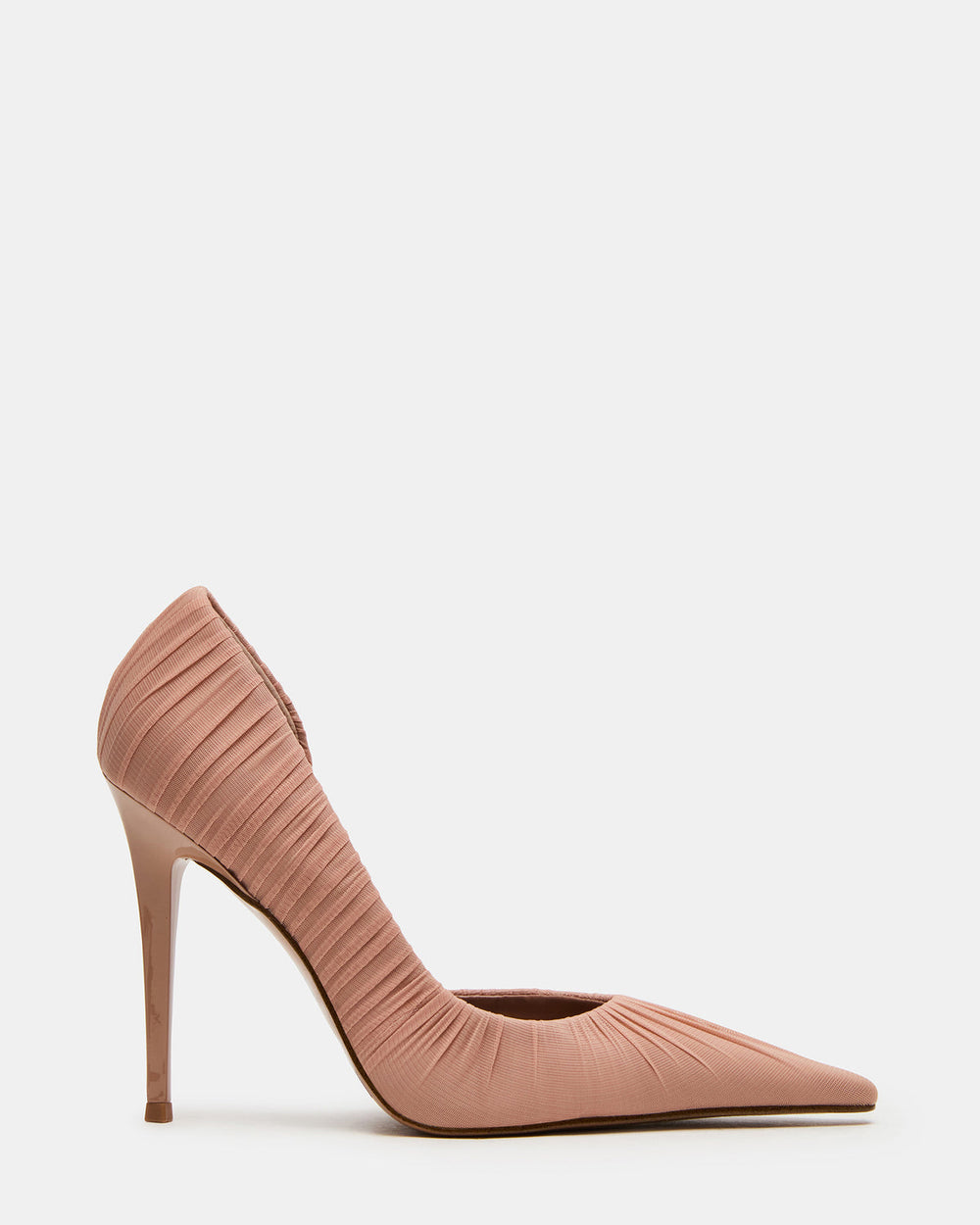 ELEGANT Mocha Ruched Pointed-Toe Stiletto Pump Women's Heel | Steve Madden for Sale