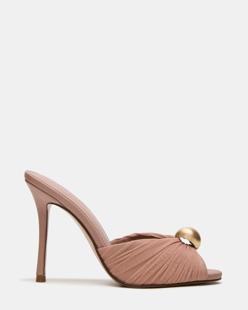 PRIYA Mocha/Gold Mule Women's Heel | Steve Madden on Sale