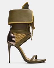 CASELLA Olive Open-Toe Stiletto Lace-Up Women's Heel | Steve Madden on Sale