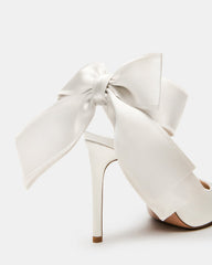 TEACUP Ivory Satin Women's Pointed-Toe Slingback Heel | Steve Madden discount
