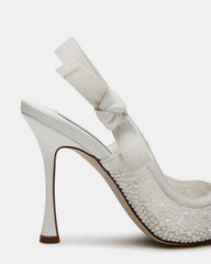 BRI White Lace Slingback Pump Women's Heel | Steve Madden online