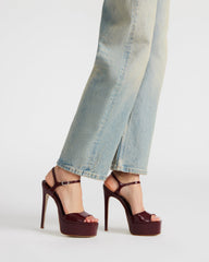 COLOGNE Wine Patent Platform Stiletto Women's Heel | Steve Madden US