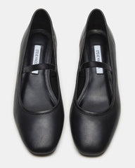 MURAL Black Leather Mary Jane Block Heel Square-Toe Women's Heel | Steve Madden near me