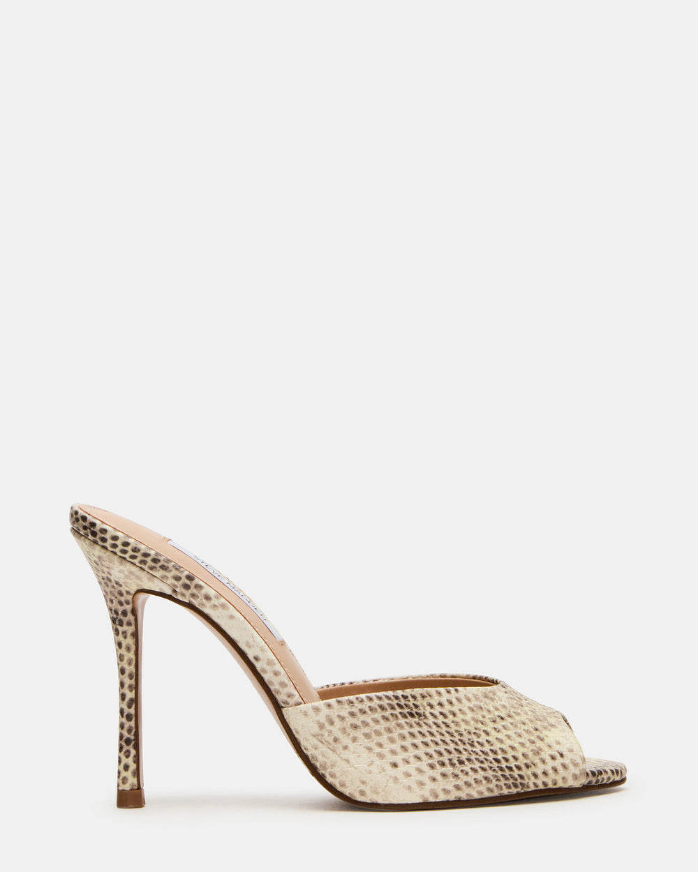 PRIYA Natural Snake Mule Women's Heel | Steve Madden US
