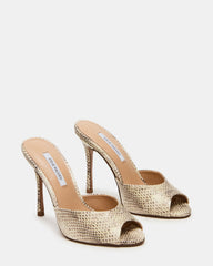 PRIYA Natural Snake Mule Women's Heel | Steve Madden US