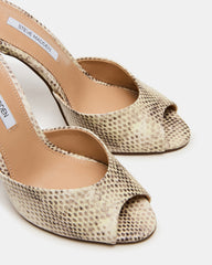 PRIYA Natural Snake Mule Women's Heel | Steve Madden US