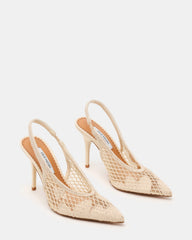 ANDROMEDA Crochet Bone Slingback Pointed-Toe Stiletto Pump Women's Heel | Steve Madden US