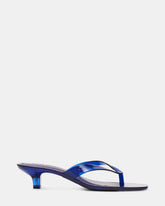 TRACIE Jelly Navy Thong Strap Women's Kitten Heel | Steve Madden on Sale