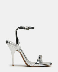 FOXX Silver Strappy Stiletto Open-Toe Women's Heel | Steve Madden for Sale