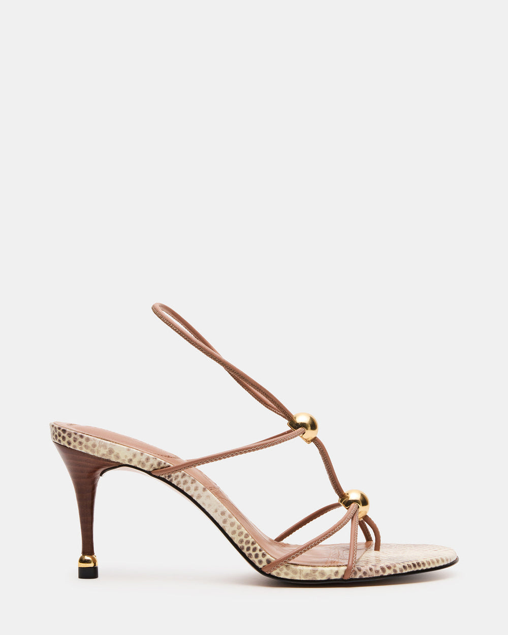 RAMOS Natural Snake Strappy Stiletto Women's Heel | Steve Madden US