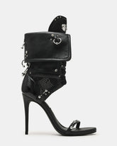 CASELLA Piercing Black Open-Toe Stiletto Lace-Up Women's Heel | Steve Madden online