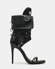 CASELLA Piercing Black Open-Toe Stiletto Lace-Up Women's Heel | Steve Madden online