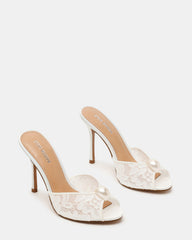 PRIYA Pearl White Lace Mule Women's Heel | Steve Madden for Sale