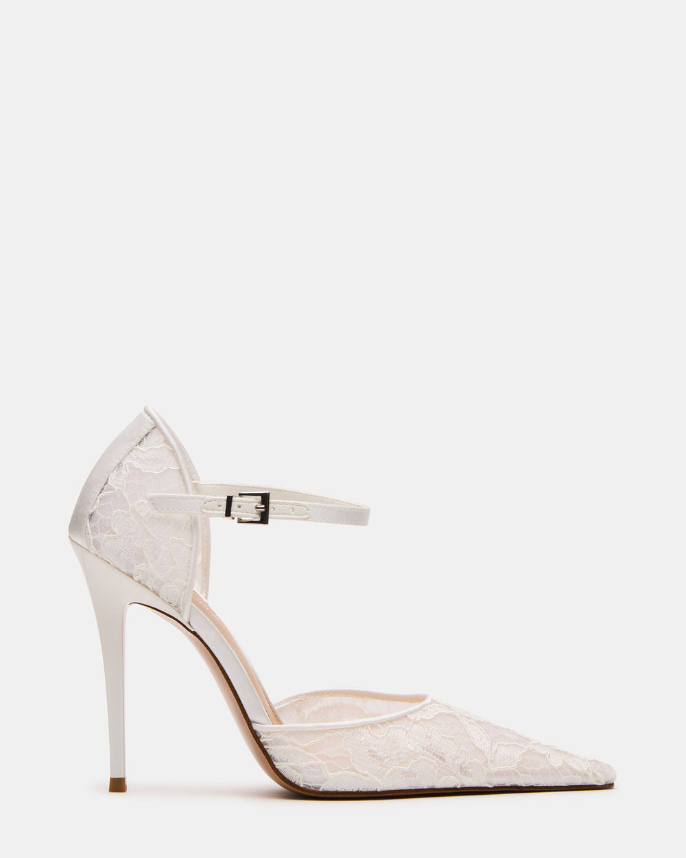 AVANT White Lace Pointed-Toe Stiletto Pump Women's Heel | Steve Madden on Sale