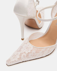 AVANT White Lace Pointed-Toe Stiletto Pump Women's Heel | Steve Madden on Sale