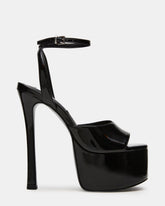 OLYSSIA Black Platform Stiletto Ankle Strap Women's Heel | Steve Madden online