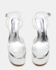 OLYSSIA Clear Platform Stiletto Ankle Strap Women's Heel | Steve Madden US