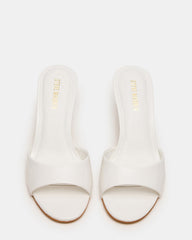 KENDRIX White Leather Mule Stiletto Women's Heel | Steve Madden outlet