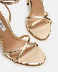 NERI Champagne Strappy Stiletto Round-Toe Women's Heel | Steve Madden for Sale