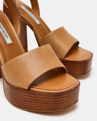 FLORIA Banana Leather Women's Platform Square-Toe Block Heel | Steve Madden outlet