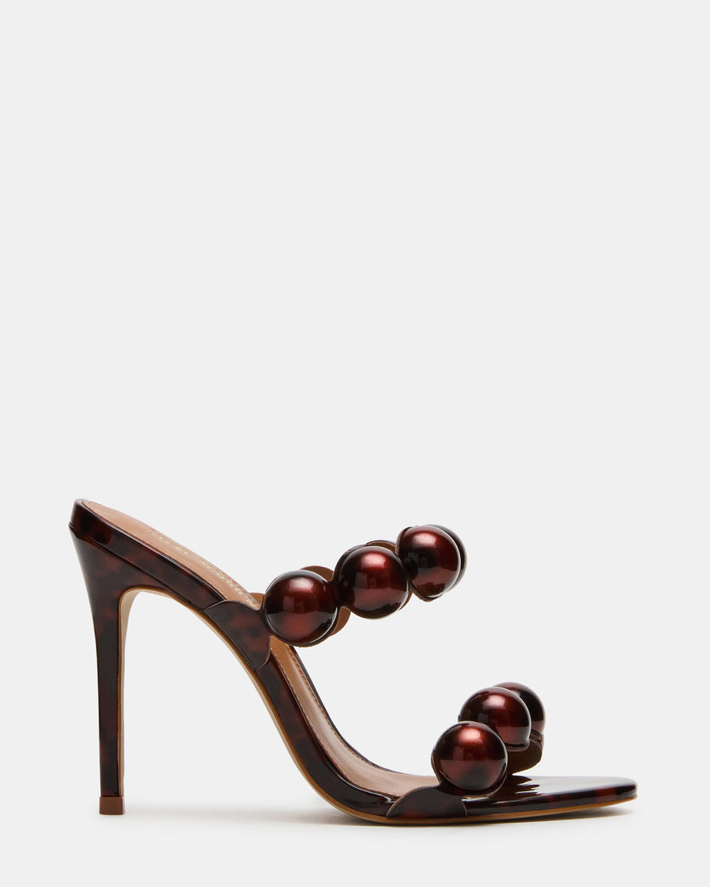 SATURN Beads Tortoise Stiletto Mule Women's Heel | Steve Madden US