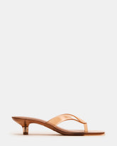 TRACIE Jelly Tan Thong Strap Women's Kitten Heel | Steve Madden on Sale