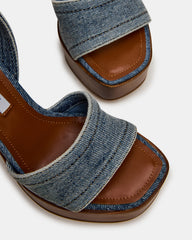 FLORIA Denim Square-Toe Block Heel Platform Women's Heel | Steve Madden near me