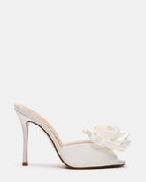 PRIYA Flower Ivory Satin Mule Women's Heel | Steve Madden discount