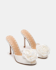 PRIYA Flower Ivory Satin Mule Women's Heel | Steve Madden discount