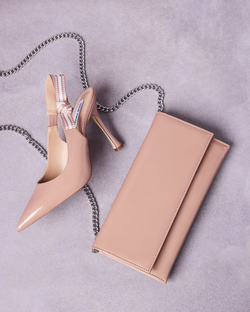 BRI HEEL AND JULIANA BAG BLUSH PATENT BUNDLE | Matching Shoe And Bag | Steve Madden US