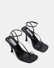 ANNIE Black Women's Strappy Square Toe Heel | Steve Madden outlet