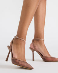 ALLIANCE Mesh Mocha Pointed-Toe Pump Women's Heel | Steve Madden outlet