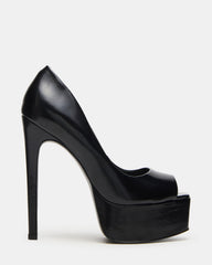 IVES Black Box Platform Square-Toe Stiletto Women's Heel | Steve Madden US