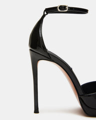WILEY Black Patent Women's Open Toe Stiletto Heel | Steve Madden discount