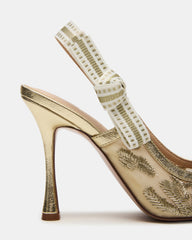 BRI Gold Multi Slingback Pump Women's Heel | Steve Madden US