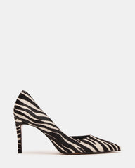 NULA Zebra Pointed-Toe Stiletto Pump Women's Heel | Steve Madden Sale