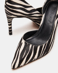 NULA Zebra Pointed-Toe Stiletto Pump Women's Heel | Steve Madden Sale
