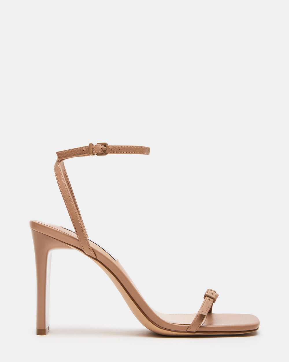 AILENE Tan Leather Square Toe Dress Sandal | Women's Heels | Steve Madden outlet