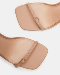 AILENE Tan Leather Square Toe Dress Sandal | Women's Heels | Steve Madden outlet