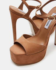 COLOGNE Tan Nubuck Platform Stiletto Women's Heel | Steve Madden outlet