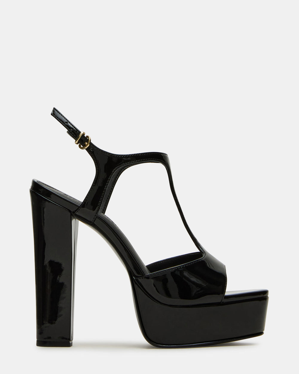 TAMI Black Patent Strappy Platform Women's Heel | Steve Madden discount