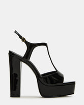 TAMI Black Patent Strappy Platform Women's Heel | Steve Madden discount