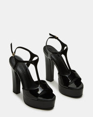 TAMI Black Patent Strappy Platform Women's Heel | Steve Madden discount