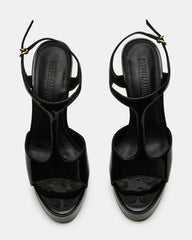 TAMI Black Patent Strappy Platform Women's Heel | Steve Madden discount
