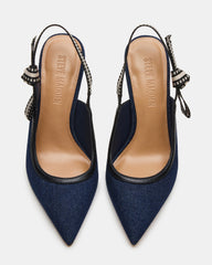 BRI Dark Denim Slingback Pump Women's Heel | Steve Madden Sale