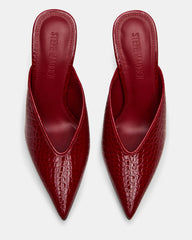 LITA Red Crocodile Pointed-Toe Mule Pump Women's Heel | Steve Madden on Sale