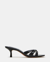 CARY Black Leather Square-Toe Strappy Mule Women's Heel | Steve Madden discount